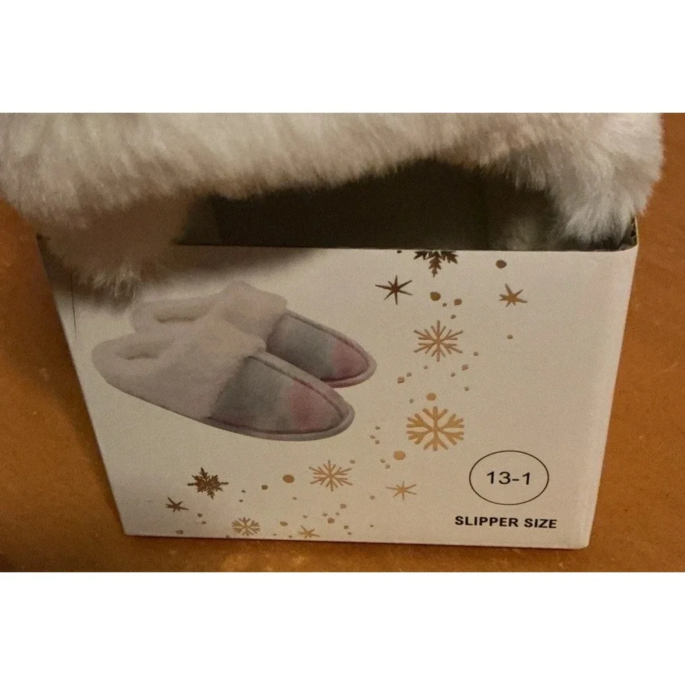 Festive Voice Collection Kids Tie Dye Slippers, 13-1 Size, New In‎ Package